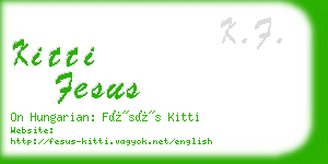 kitti fesus business card